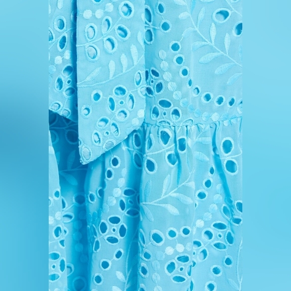 NWT Lilly Pulitzer Geri Off the Shoulder Seabreeze Blue Dress SZ M - Picture 6 of 16